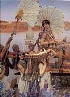Moses Paintings - The Finding of Moses detail by Sir Lawrence Alma-Tadema